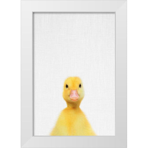 Duck White Modern Wood Framed Art Print by Tai Prints