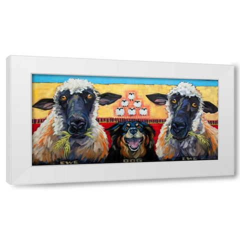 Ewe Dog Ewe White Modern Wood Framed Art Print by Townsend, Connie R.
