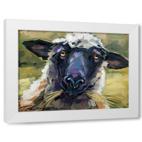 Bless Ewe White Modern Wood Framed Art Print by Townsend, CR