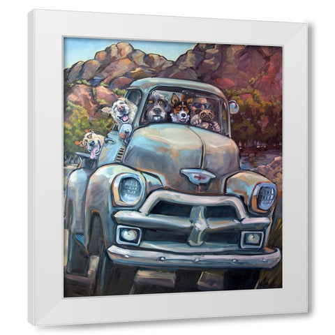 Go Time White Modern Wood Framed Art Print by Townsend, CR