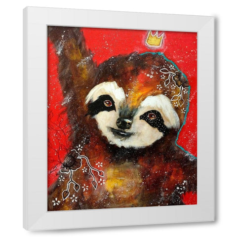 A Heart Filled with Joy White Modern Wood Framed Art Print by The Secret Hermit