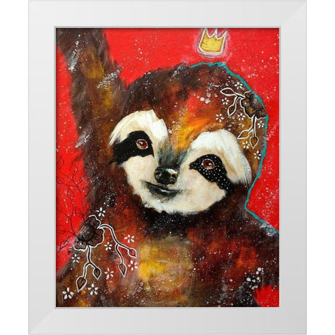 A Heart Filled with Joy White Modern Wood Framed Art Print by The Secret Hermit