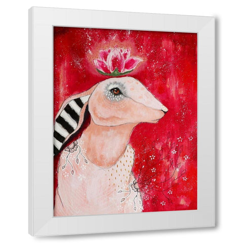 Deep Inside White Modern Wood Framed Art Print by The Secret Hermit