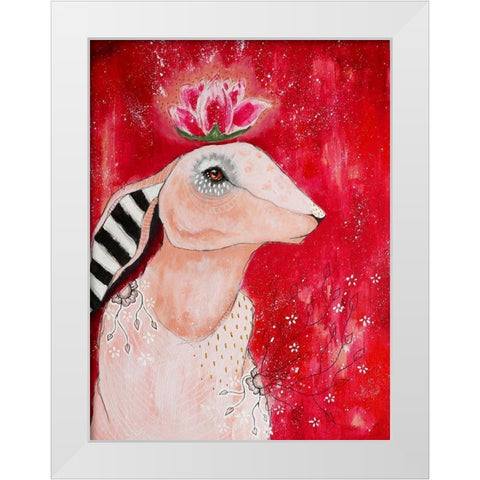 Deep Inside White Modern Wood Framed Art Print by The Secret Hermit