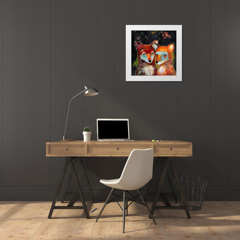 Home Is Wherever You Are White Modern Wood Framed Art Print by The Secret Hermit