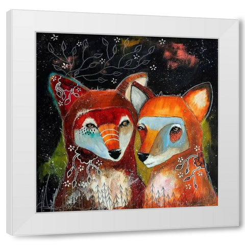 Home Is Wherever You Are White Modern Wood Framed Art Print by The Secret Hermit