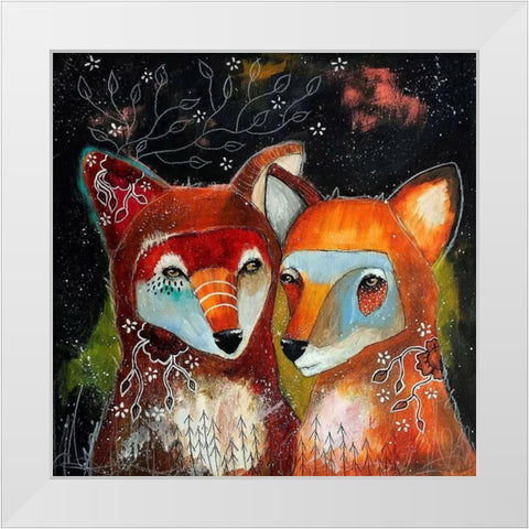 Home Is Wherever You Are White Modern Wood Framed Art Print by The Secret Hermit