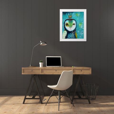 I Offer You Love White Modern Wood Framed Art Print by The Secret Hermit