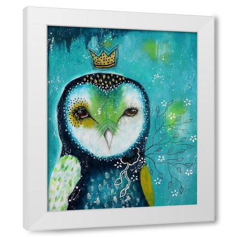 I Offer You Love White Modern Wood Framed Art Print by The Secret Hermit