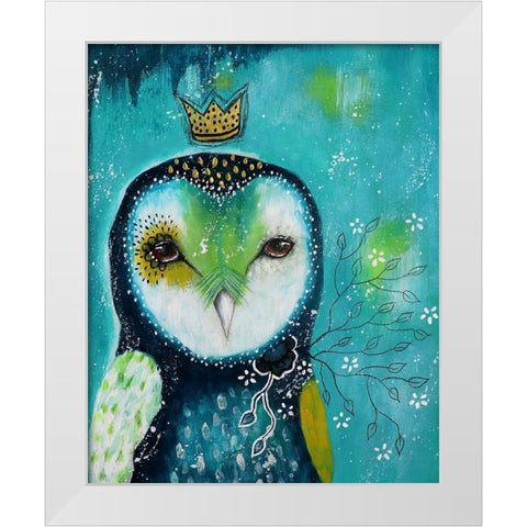 I Offer You Love White Modern Wood Framed Art Print by The Secret Hermit