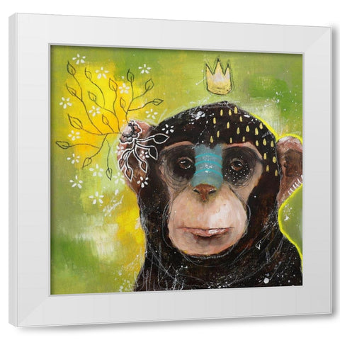 Let the Confusion Go White Modern Wood Framed Art Print by The Secret Hermit