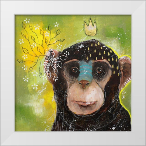 Let the Confusion Go White Modern Wood Framed Art Print by The Secret Hermit