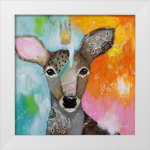 Lost in a Dream White Modern Wood Framed Art Print by The Secret Hermit