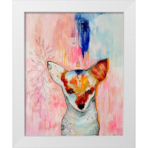 New Tricks Discovered White Modern Wood Framed Art Print by The Secret Hermit