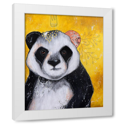 Of Fur and Friendship White Modern Wood Framed Art Print by The Secret Hermit