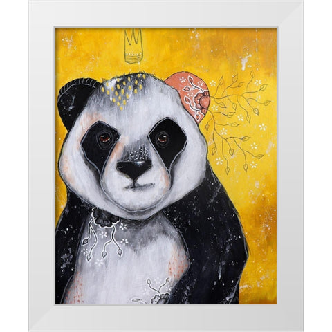 Of Fur and Friendship White Modern Wood Framed Art Print by The Secret Hermit
