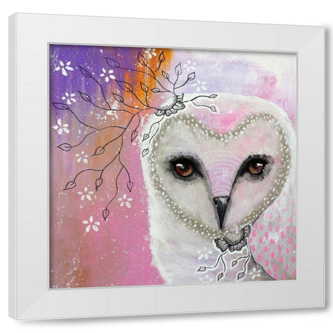 Of Pine and Poetry White Modern Wood Framed Art Print by The Secret Hermit