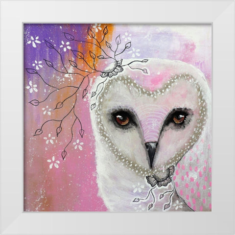 Of Pine and Poetry White Modern Wood Framed Art Print by The Secret Hermit