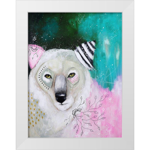 Run Away with Your Dreams White Modern Wood Framed Art Print by The Secret Hermit