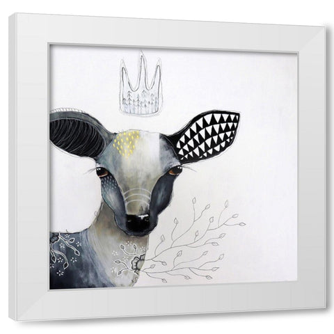 Seeker of Hope White Modern Wood Framed Art Print by The Secret Hermit