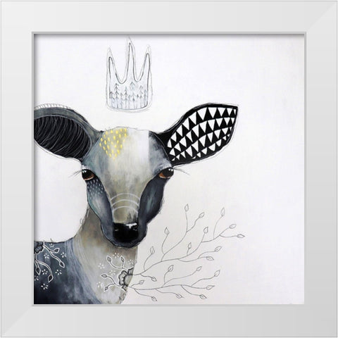 Seeker of Hope White Modern Wood Framed Art Print by The Secret Hermit