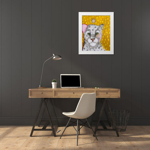 Shine Brightly White Modern Wood Framed Art Print by The Secret Hermit