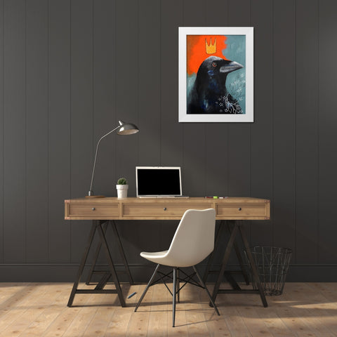 A Srong Connection White Modern Wood Framed Art Print by The Secret Hermit