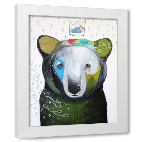 Steady Growth White Modern Wood Framed Art Print by The Secret Hermit