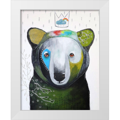 Steady Growth White Modern Wood Framed Art Print by The Secret Hermit