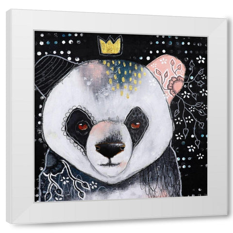 A Fanciful Friendship White Modern Wood Framed Art Print by The Secret Hermit