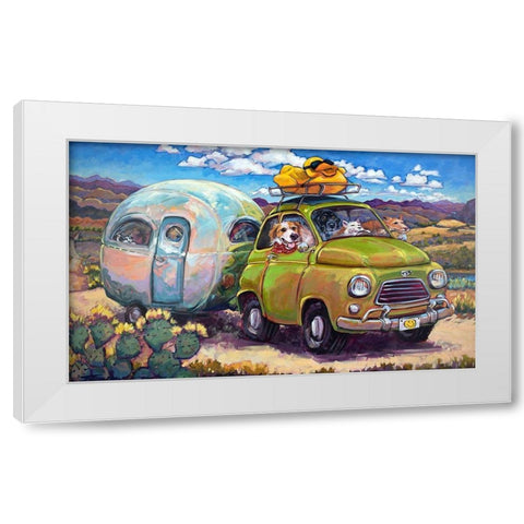 Duck and Cover White Modern Wood Framed Art Print by Townsend, CR