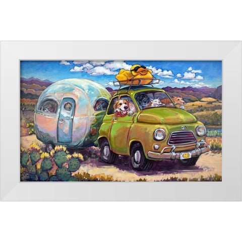 Duck and Cover White Modern Wood Framed Art Print by Townsend, CR