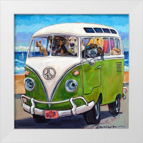 Hang Loose White Modern Wood Framed Art Print by Townsend, CR