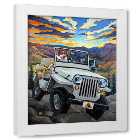 Watch For Falling Rocks White Modern Wood Framed Art Print by Townsend, CR
