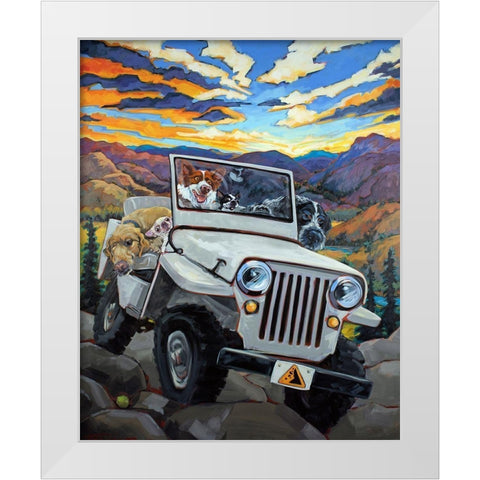 Watch For Falling Rocks White Modern Wood Framed Art Print by Townsend, CR
