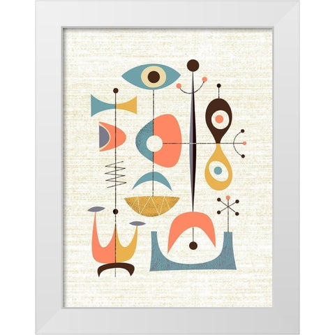 Bombshelter Bash No. 1 White Modern Wood Framed Art Print by Theodore, James