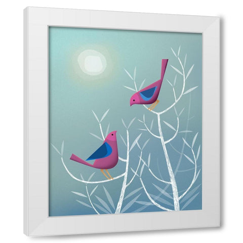 Harmony White Modern Wood Framed Art Print by Theodore, James