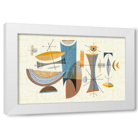 Mid-Century Optimism White Modern Wood Framed Art Print by Theodore, James