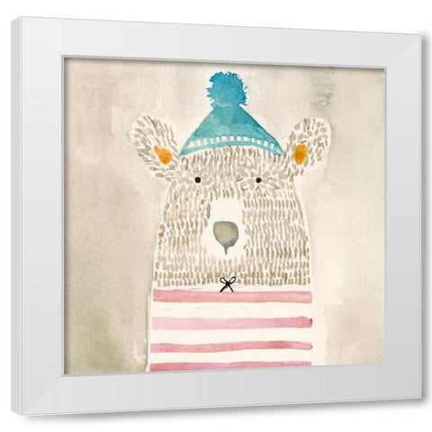 Rue Bear White Modern Wood Framed Art Print by Timbrook, Natalie