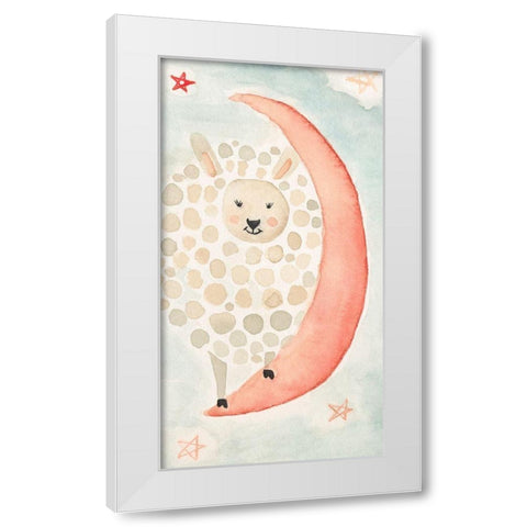 Counting Sheep No. 4 White Modern Wood Framed Art Print by Timbrook, Natalie