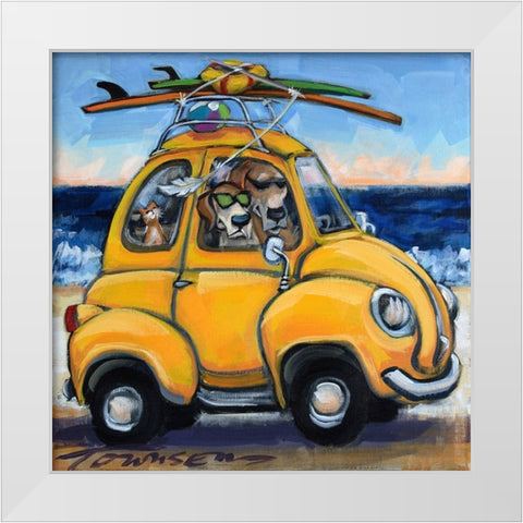 Beachy Keen White Modern Wood Framed Art Print by Townsend, CR