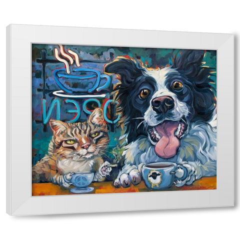 Dude Chill 2 White Modern Wood Framed Art Print by Townsend, CR