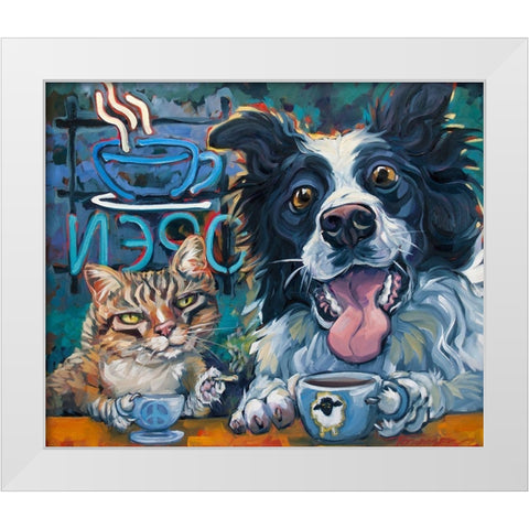 Dude Chill 2 White Modern Wood Framed Art Print by Townsend, CR