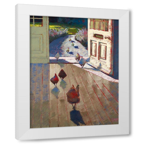 Girls Day Out White Modern Wood Framed Art Print by Timmerman, Lisa