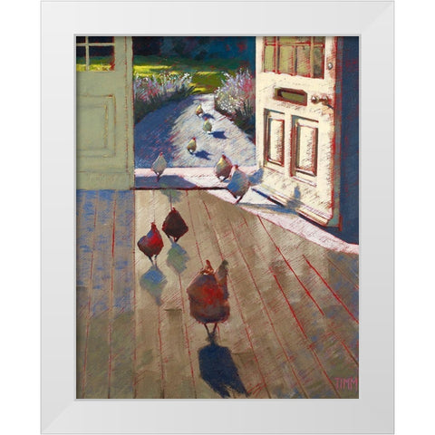 Girls Day Out White Modern Wood Framed Art Print by Timmerman, Lisa