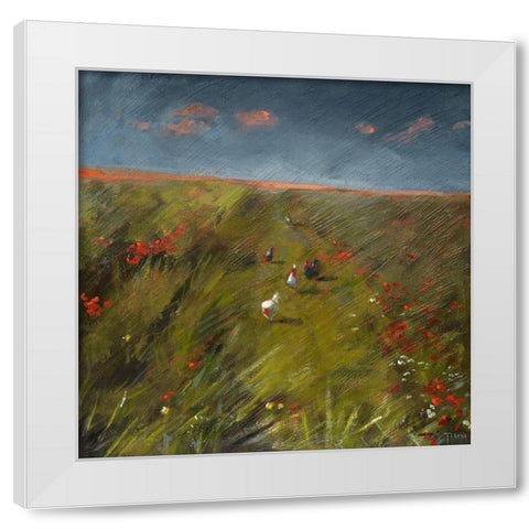The Long Walk Home White Modern Wood Framed Art Print by Timmerman, Lisa