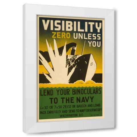 Visibility Zero White Modern Wood Framed Art Print by Unknown