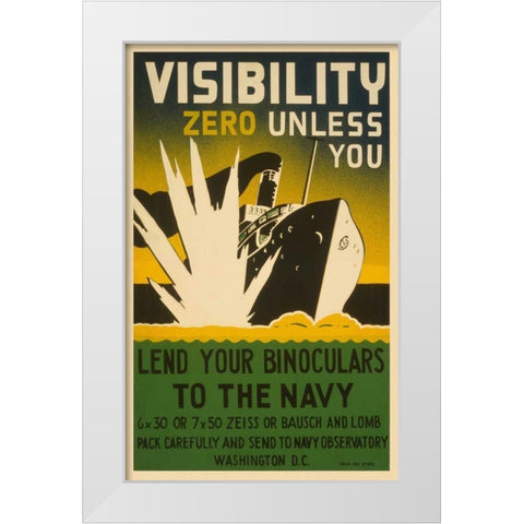 Visibility Zero White Modern Wood Framed Art Print by Unknown
