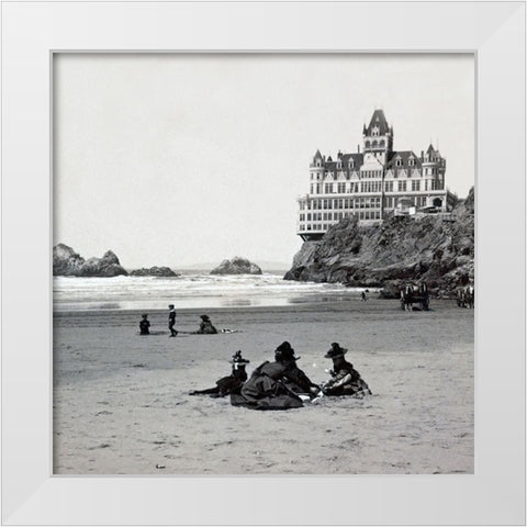 Cliff House I White Modern Wood Framed Art Print by Unknown