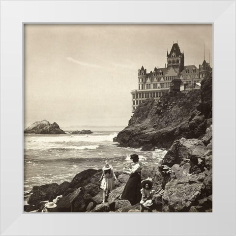 Cliff House II White Modern Wood Framed Art Print by Unknown